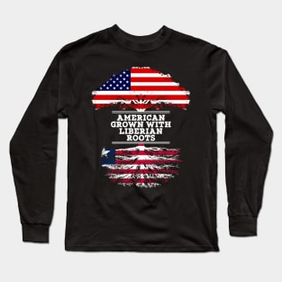 American Grown With Liberian Roots - Gift for Liberian From Liberia Long Sleeve T-Shirt